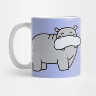 Cute Hippo Doodle Drawing Mug